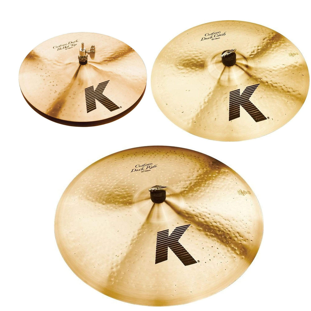 Zildjian 14/18/22" K Custom Dark Cymbal Set (3-Pack Bundle) - MusicMarket